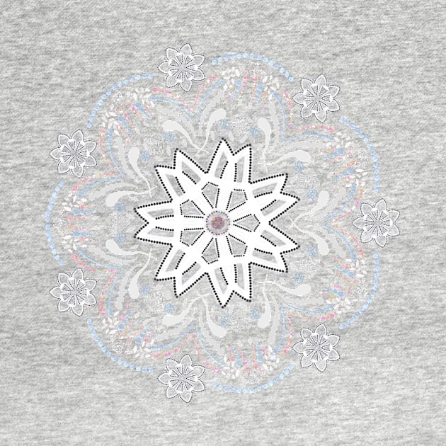 Greyscale Mandala by Jane Izzy Designs